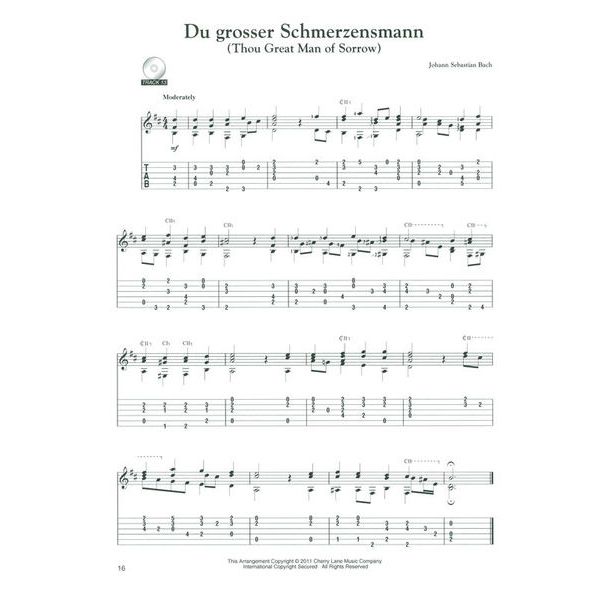 Cherry Lane Music Company 70 Bach Chorales Easy Guitar