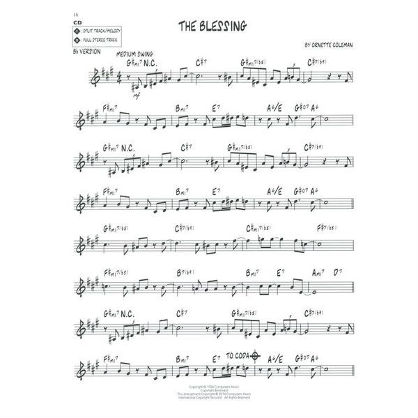 Hal Leonard Jazz Play-Along O. Coleman