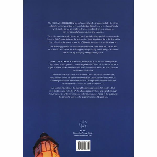 Brenreiter An Easy Bach Organ Album