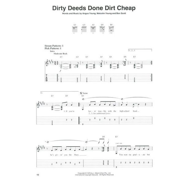 Hal Leonard AC/DC Easy Guitar Riffs