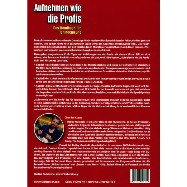 GC Carstensen Verlag Aufnehmen wie die Profis