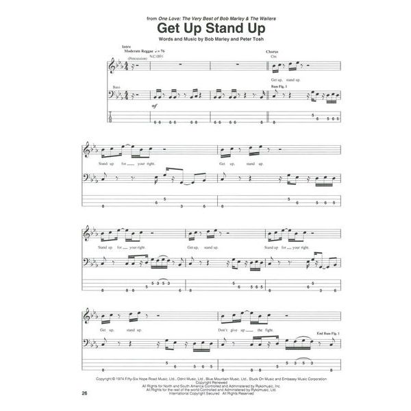 Hal Leonard Bob Marley Bass Collection