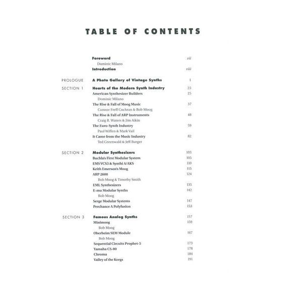 Backbeat Books Vintage Synthesizers