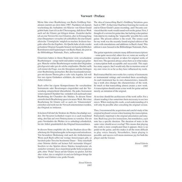 Edition Chanterelle Bach Goldberg Variations