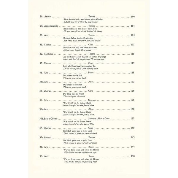 Edition Peters Hndel Der Messias HWV56