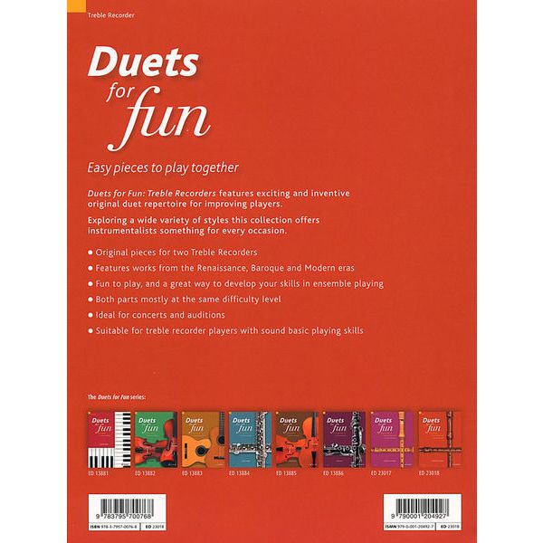 Schott Duets for Fun Treble Recorder