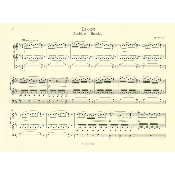 Breitkopf & Hrtel Grieg Lyrische Stücke Orgel