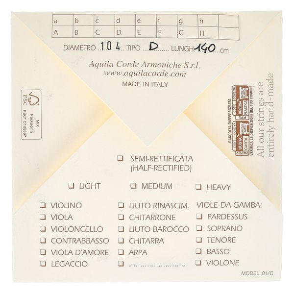 Aquila 104D140 Wound NG Lute String