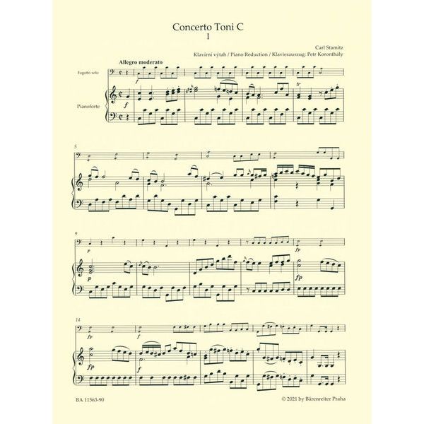 Brenreiter Stamitz Fagottkonzert C-Dur