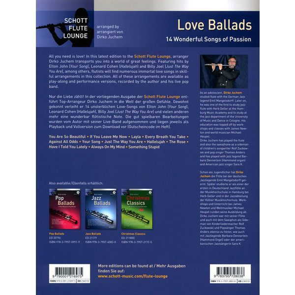 Schott Love Ballads Flute