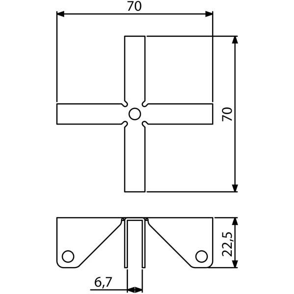 Adam Hall 4271 Cross for Dividing Walls