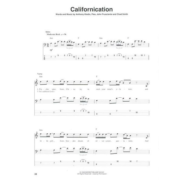 Hal Leonard Bass Play-Along Chili Peppers