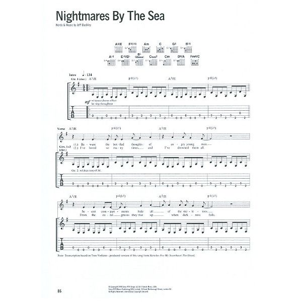 Wise Publications Jeff Buckley Grace