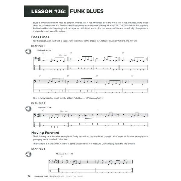 Hal Leonard 100 Funk/R&B Lessons Bass