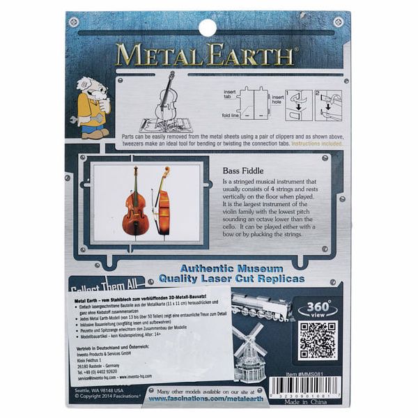 Invento Products Metal Earth Bass Fiddle
