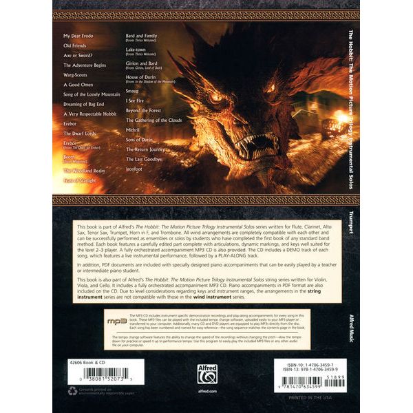 Alfred Music Publishing Hobbit Trilogy Trumpet