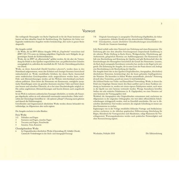 Breitkopf & Hrtel Bach Smtliche Orgelwerke 3