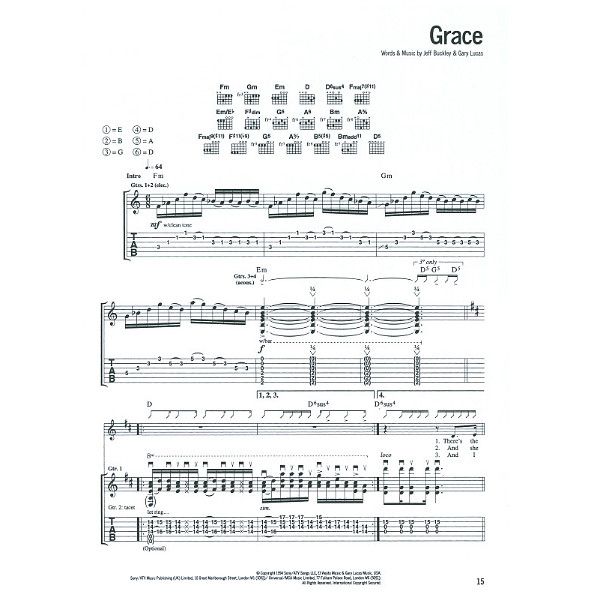 Wise Publications Jeff Buckley Grace