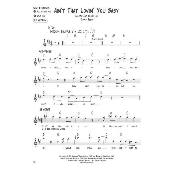 Hal Leonard Blues Play-Along Jimmy Reed