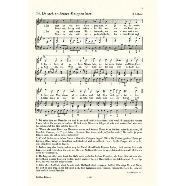 Edition Peters Bach Geistliche Lieder + Arien