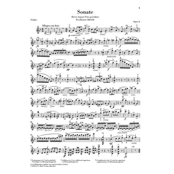 Henle Verlag Grieg Violinsonate F-Dur
