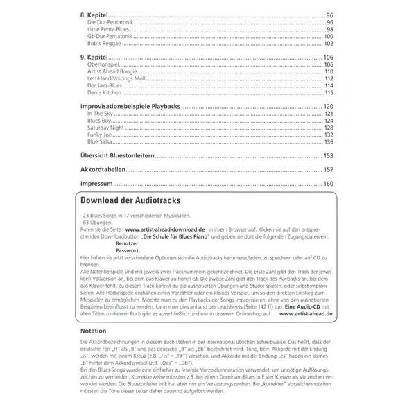 Artist Ahead Musikverlag Die Schule für Blues-Piano