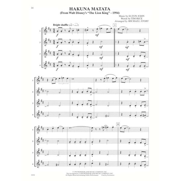 Alfred Music Publishing Movie Quartets for All Clarine