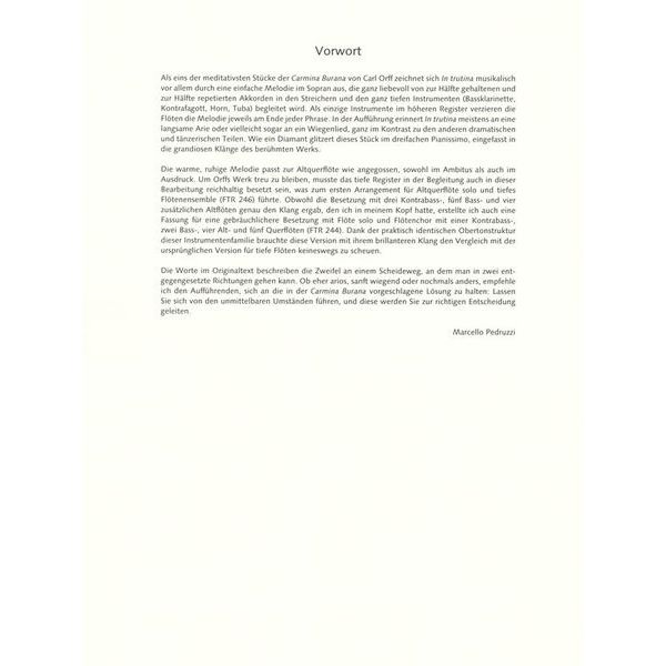 Schott Orff In Trutina Flötenchor