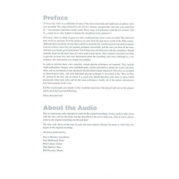 Hal Leonard  25 Great Sax Solos