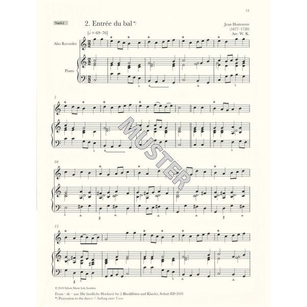 Schott Baroque Recorder Anthology 3