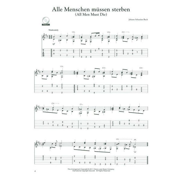 Cherry Lane Music Company 70 Bach Chorales Easy Guitar