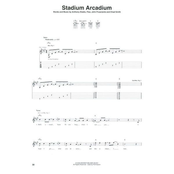 Hal Leonard Red Hot Chili Stadium Guitar