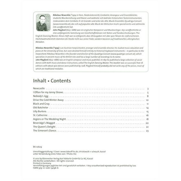 Brenreiter The English Dancing Master