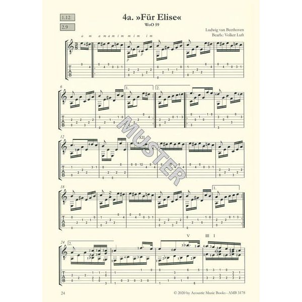 Acoustic Music Books Beethoven Masterworks Guitar