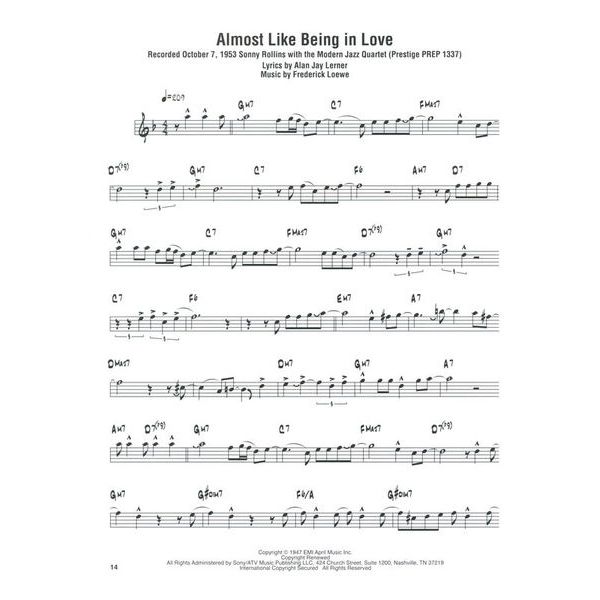 Hal Leonard Sonny Rollins Omnibook Bb