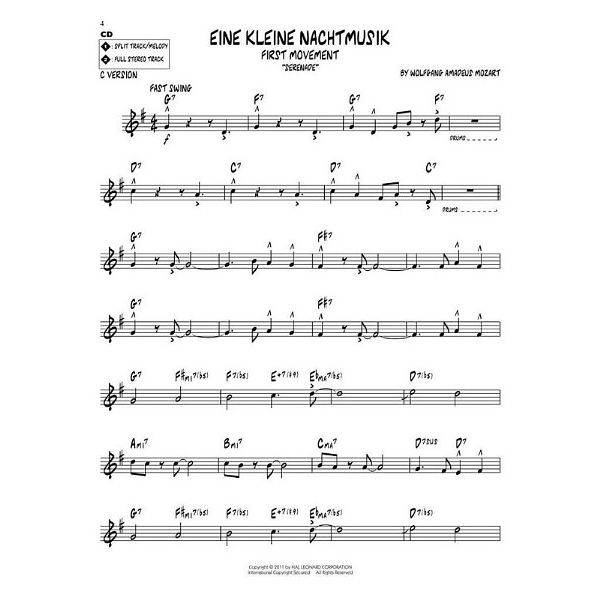 Hal Leonard Jazz Play-Along Mozart