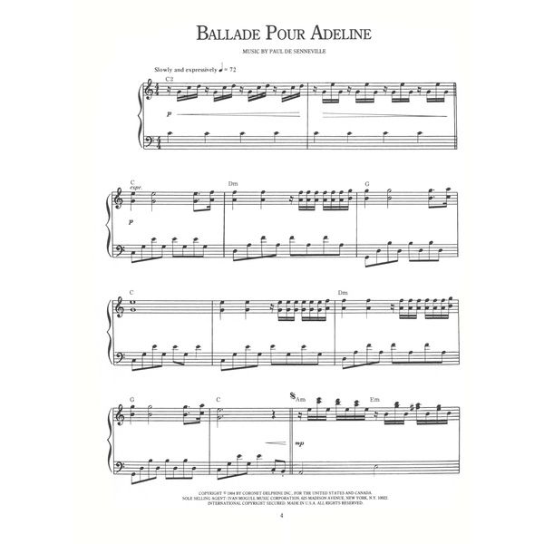 Music Sales Richard Clayderman Anthology