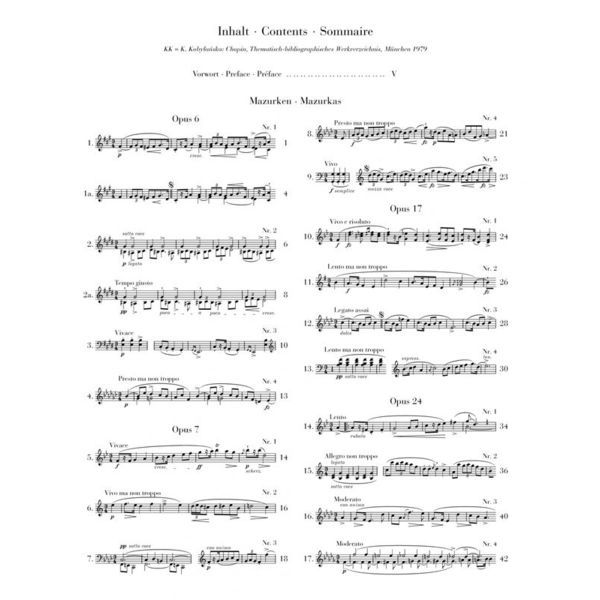 Henle Verlag Chopin Mazurken