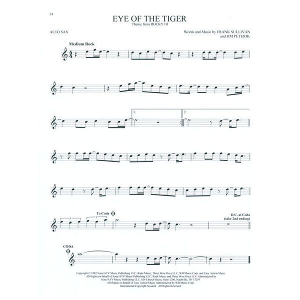 Hal Leonard 101 Movie Hits for Alto Sax