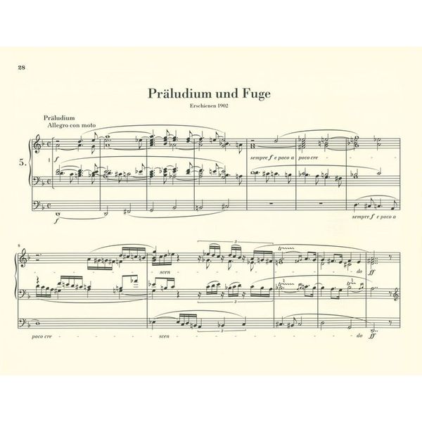 Henle Verlag Reger Orgelwerke ohne Opuszahl