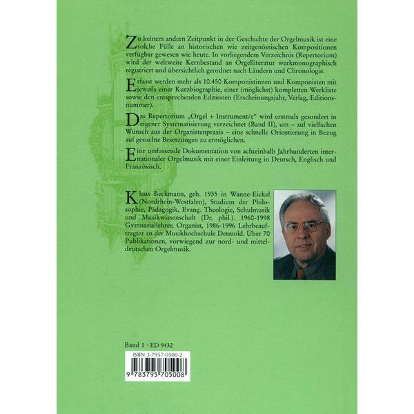 Schott Repertorium Orgelmusik 1+2
