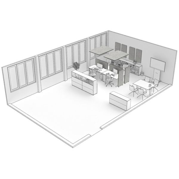 t.akustik Office Set Open Plan SGR