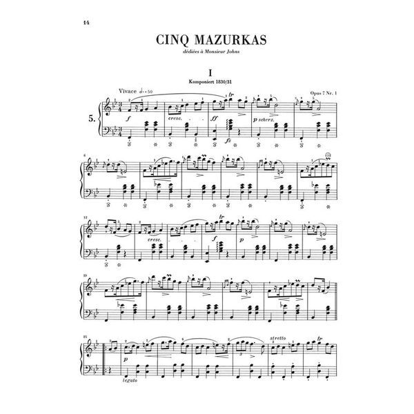Henle Verlag Chopin Mazurken