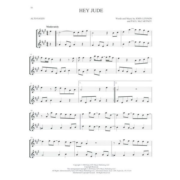 Hal Leonard The Beatles For Two Saxophones