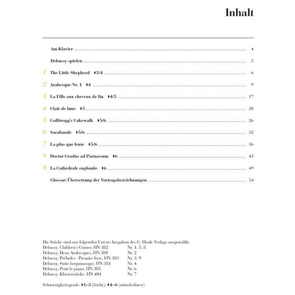 Henle Verlag Am Klavier Debussy