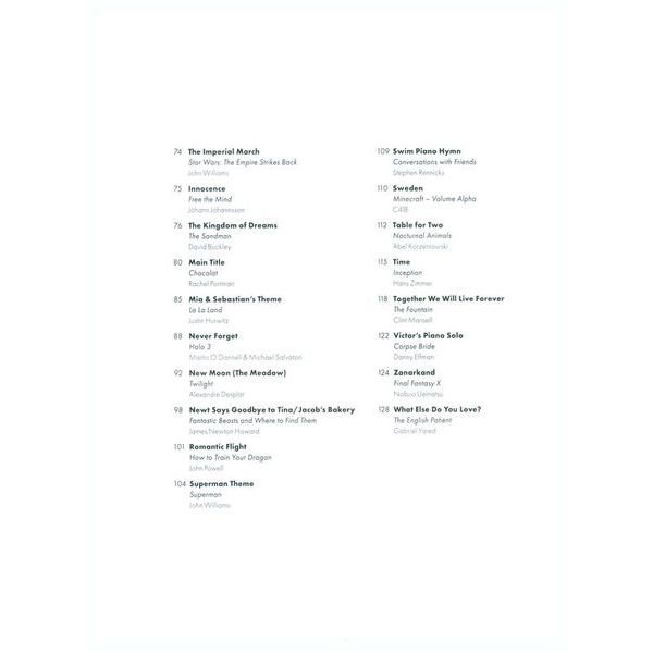 Faber Music The Cinematic Piano Playlist