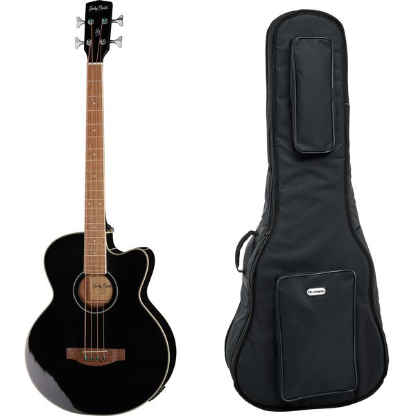 Harley Benton B-30BK Acoustic Bass w/Bag