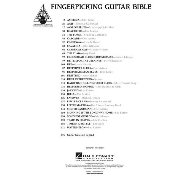 Hal Leonard Fingerpicking Guitar Bible