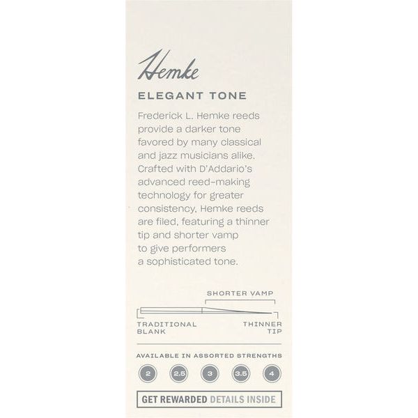 DAddario Woodwinds Hemke Tenor Sax 3.0