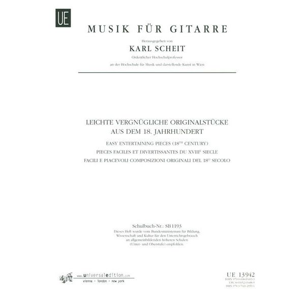 Universal Edition Originalstücke 18. Jahrhundert